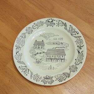 Vintage Farmhouse Decorative Plate by Royal Sebring Ohio .Bucks County.